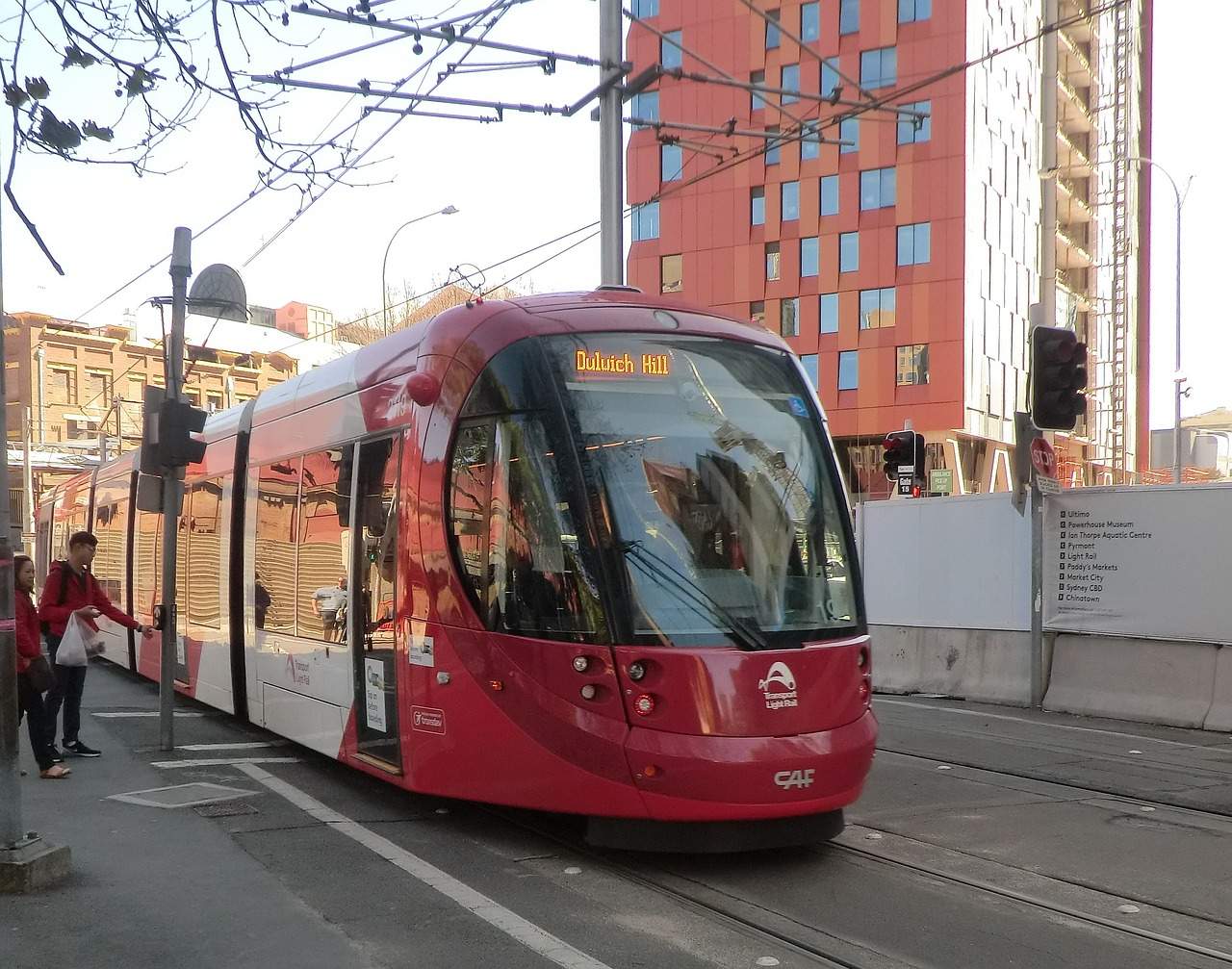 Straßenbahn Moderne Straßenbahn aus Sidney