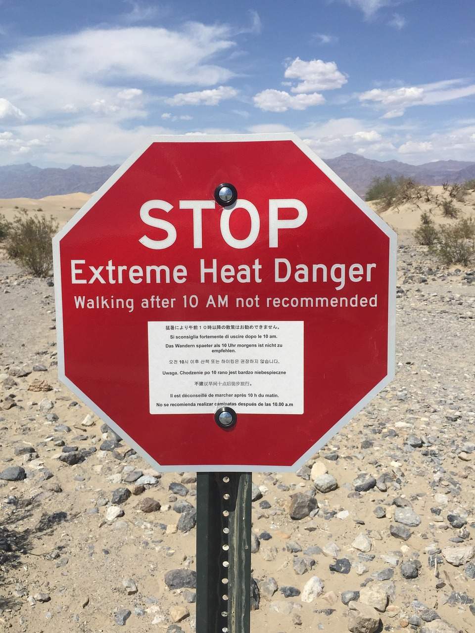 heißester Ort der Welt Death Valley USA